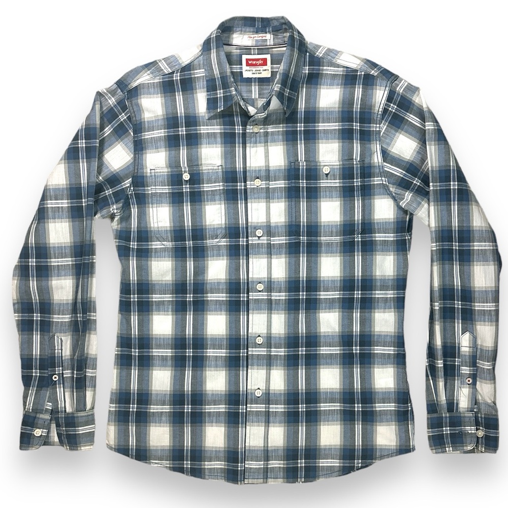WRANGLER Men's Button Front Plaid Shirt